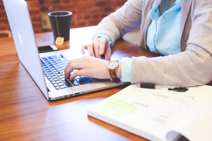 Typing on a computer